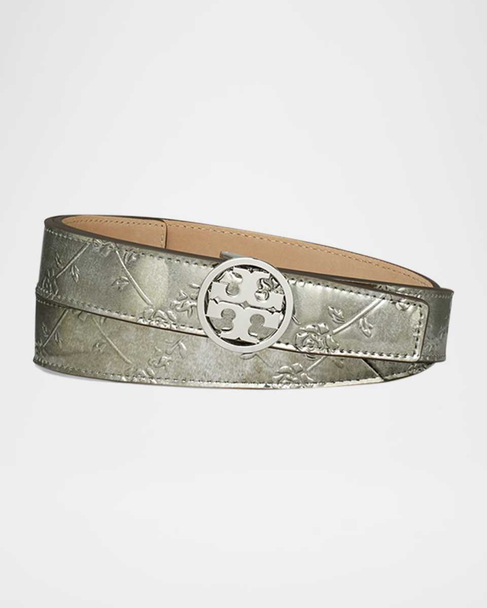 Miller Floral Embossed Metallic Belt